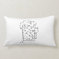 Japanese ASCII Art「beer」(lumbar) Pillows