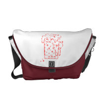 Japanese ASCII Art「beer」 Messenger Bag