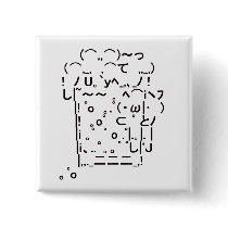 Japanese ASCII Art “beer” Pinback Buttons