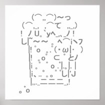 Japanese ASCII Art “beer” Posters