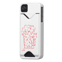 Japanese ASCII Art “beer” (red) Iphone 4 Id Cases