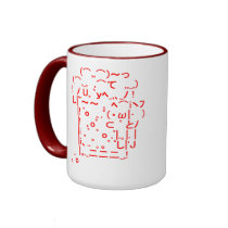 Japanese ASCII Art “beer” (red) Mugs