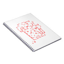 Japanese ASCII Art「beer」 Spiral Note Books