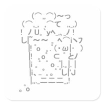 Japanese ASCII Art “beer” Stickers