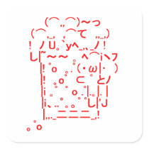 Japanese ASCII Art “beer” Stickers