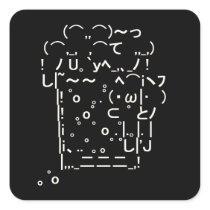 Japanese ASCII Art “beer” Stickers