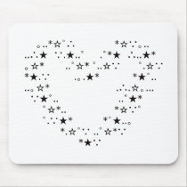 Japanese ASCII Art “heart” black Mouse Pad