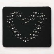 Japanese ASCII Art “heart” white Mousepads