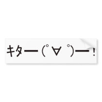 Japanese ASCII Art “kita!” Bumper Stickers