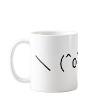 Japanese ASCII Art “\ (^o^)/owata” Mugs