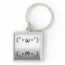 Japanese ASCII Art “plain gauze Keen” & “shiyobon” Keychains