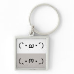 Japanese ASCII Art “plain gauze Keen” &amp; “shiyobon” Key Chain