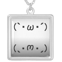 Japanese ASCII Art “plain gauze Keen” & “shiyobon” Pendant