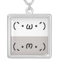 Japanese ASCII Art “plain gauze Keen” & “shiyobon” Pendant