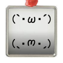 Japanese ASCII Art “plain gauze Keen” & “shiyobon” Christmas Ornament