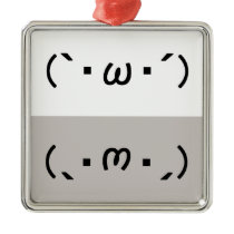 Japanese ASCII Art “plain gauze Keen” & “shiyobon” Christmas Tree Ornament