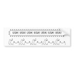 Japanese ASCII Art “USA! USA! USA!” Bumper Sticker