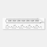Japanese ASCII Art “USA! USA! USA!” Bumper Sticker