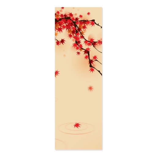 Japanese Autumn Art Business Card Template (back side)