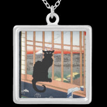 Japanese Black Cat Window necklaces