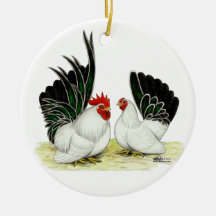 Japanese Blacktail Bantams Christmas Ornament