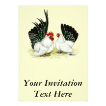 Japanese Blacktail Bantams Custom Announcements