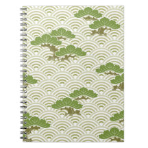 Japanese Bonsai Trees Spiral Note Books