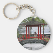 Japanese Bridge in Hilo, Hawaii Keychains