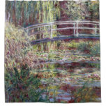 Japanese Bridge Symphony in Rose Monet Fine Art Shower Curtain