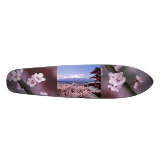 japanese cherry blossom board skateboard