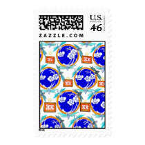 japanese cherry blossom design postage stamp