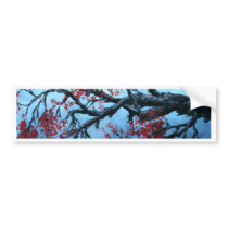 japanese cherry blossom flower tree  oriental art bumper stickers