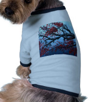 japanese cherry blossom flower tree  oriental art doggie shirt