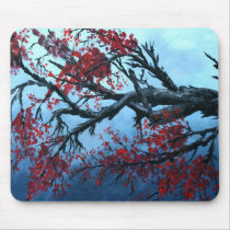 japanese cherry blossom flower tree  oriental art mousepad
