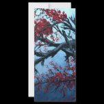 japanese cherry blossom flower tree  oriental art rack card template