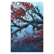 japanese cherry blossom flower tree  oriental art personalized stationery
