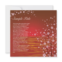 Japanese Cherry Blossoms Invitation 02