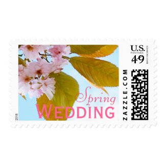 Japanese cherry spring wedding stamps