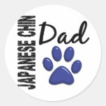 Japanese Chin Dad 2 Round Stickers