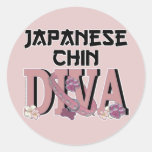 Japanese Chin DIVA Round Sticker