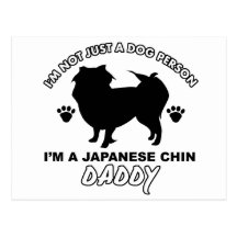 japanese chin Dog Daddy Postcards