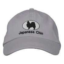 Japanese Chin Embroidered Hat embroidered hats by MenagerieMayhem Japanese Chin Embroidered Hat embroidered hats