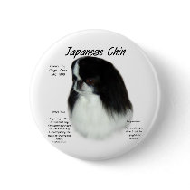 Japanese Chin History Design Pinback Buttons