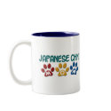 JAPANESE CHIN Mom Paw Print 1 mugs by poochloverstuff JAPANESE CHIN Mom Paw Print 1 mugs