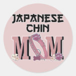 Japanese Chin MOM Round Sticker