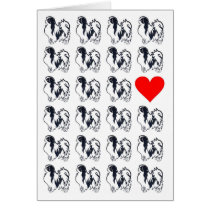 Japanese Chin Multi Love Blank Card cards