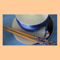 Japanese chopsticks and bowl business cards