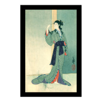 Japanese Courtesan (black) posters by akaJUSTIN Japanese Courtesan (black) posters
