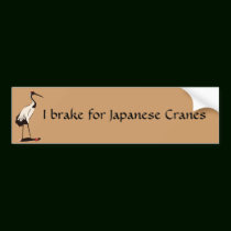 Japanese Crane Bumper Sticker bumper stickers