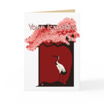 Japanese Crane Greeting Card